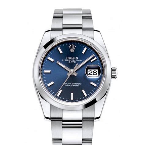 rolex date 34mm blue|Rolex date 34 mm.